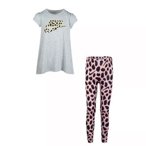 Nike leopard tunic leggings set
